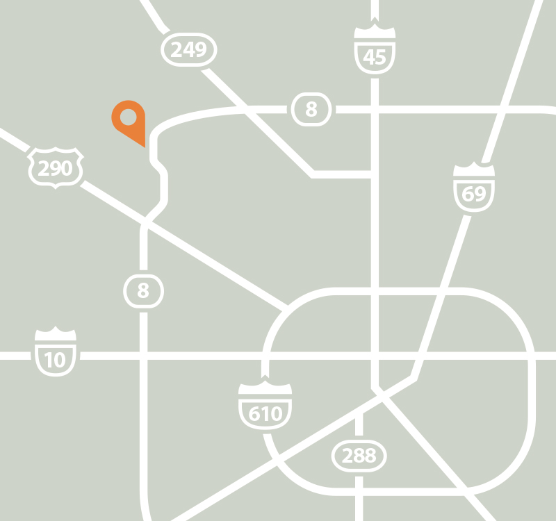 Map of TAG CPAs offices in Houston and the Dallas–Fort Worth Metroplex, Texas